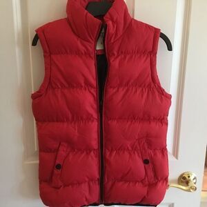 NWOT. TakeTwo Clothing Co.Bright Red Puffer Vest Women’s Size S
